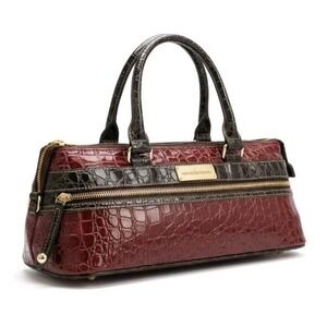 Samantha Brown Travel Bag Insulated Clutch Burgundy Red Lunch Drink Wine
